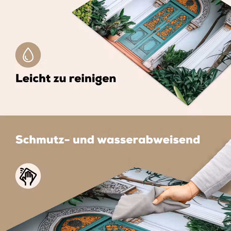 Deur - Patronen - Planten Inductie beschemer met haakjes klein -ky-schoon-de