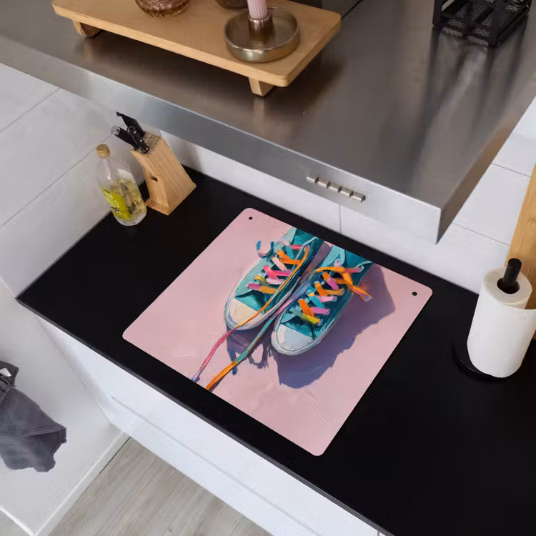 Sneakers - Veters - Kleurrijk - Schaduw Inductie beschemer met haakjes middel -sfeer1