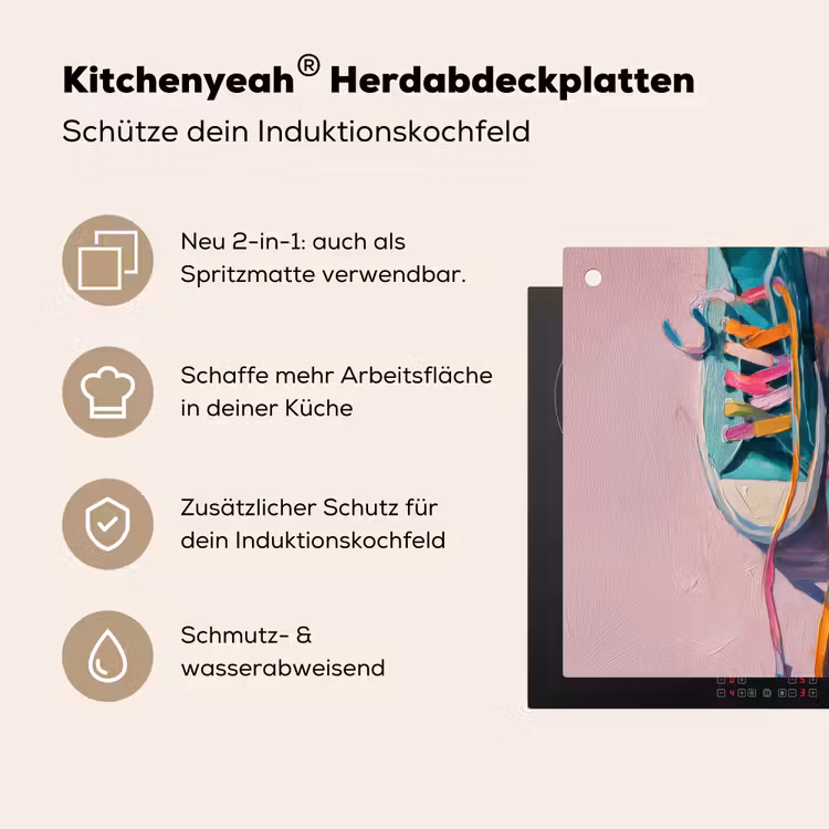 Sneakers - Veters - Kleurrijk - Schaduw Inductie beschemer met haakjes middel -ky-usp-de