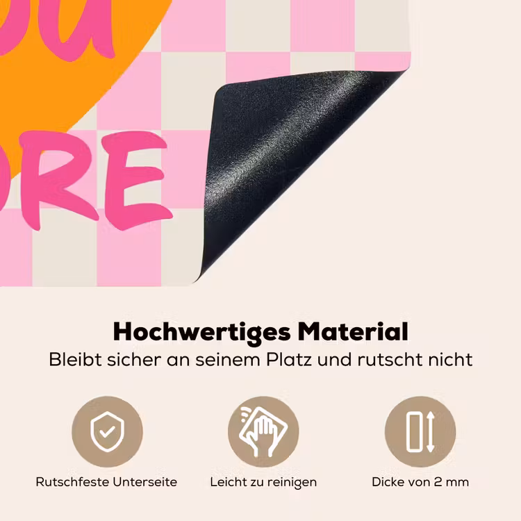 Valentijn - Love - Roze - Oranje Inductie beschemer met haakjes klein -ky-onderkant-de