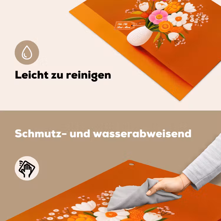 Vaas - Bloemen - Oranje Inductie beschemer met haakjes klein -ky-schoon-de