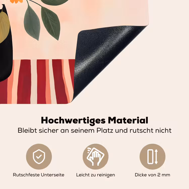 Vaas - Bloemen - Vlinder - Rood Inductie beschemer met haakjes klein -ky-onderkant-de