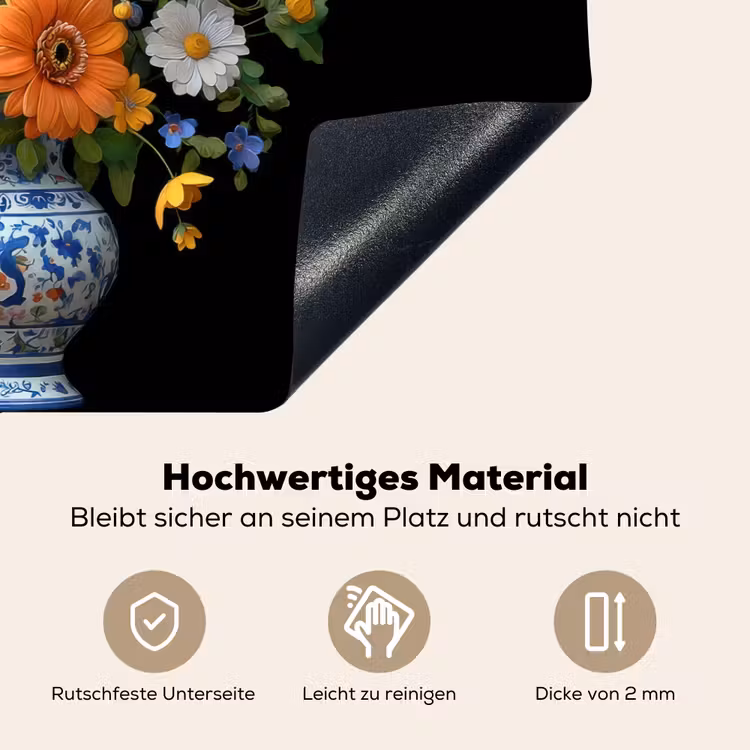 Vaas - Boeket - Bloemen - Kleur Inductie beschemer met haakjes klein -ky-onderkant-de