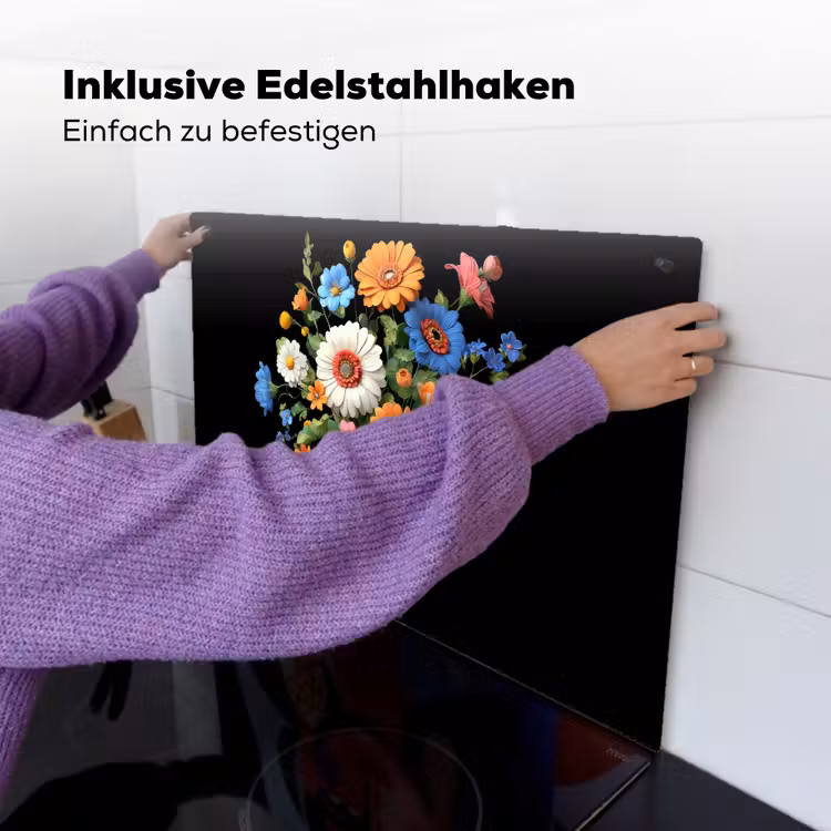 Vaas - Boeket - Bloemen - Kleur Inductie beschemer met haakjes klein -ky-ophangen-de