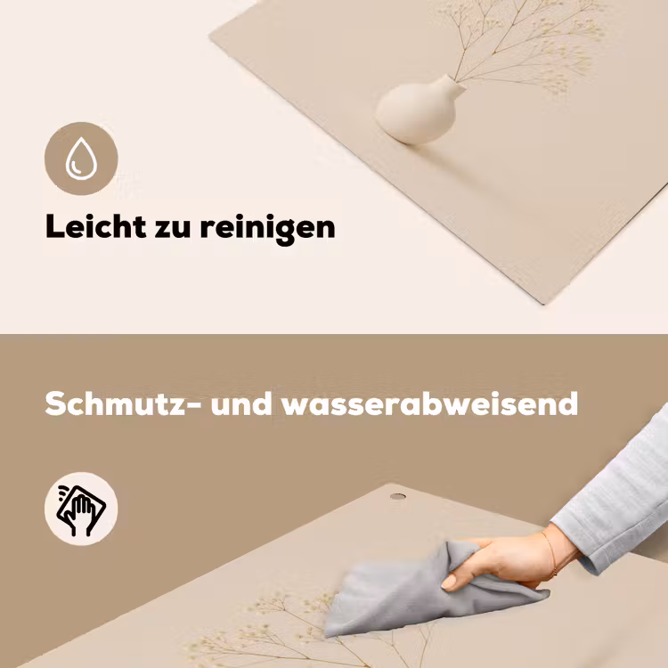 Vaas - Takken - Bloemetjes - Wit Inductie beschemer met haakjes middel -ky-schoon-de