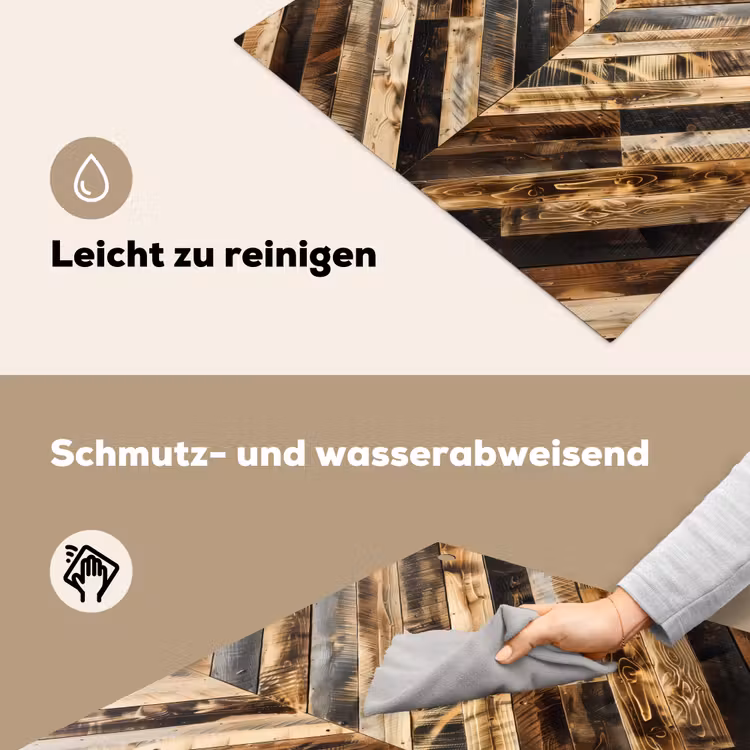 Geschroeid Hout in Visgraat Inductie beschemer met haakjes middel -ky-schoon-de
