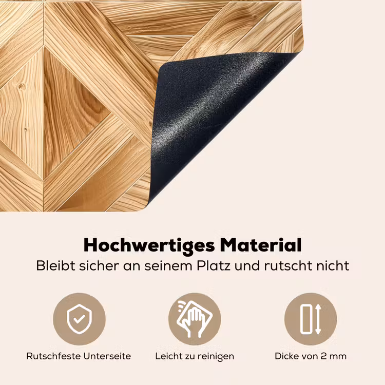Verschillende Houtnerven in Visgraatpatroon Inductie beschemer met haakjes middel -ky-onderkant-de