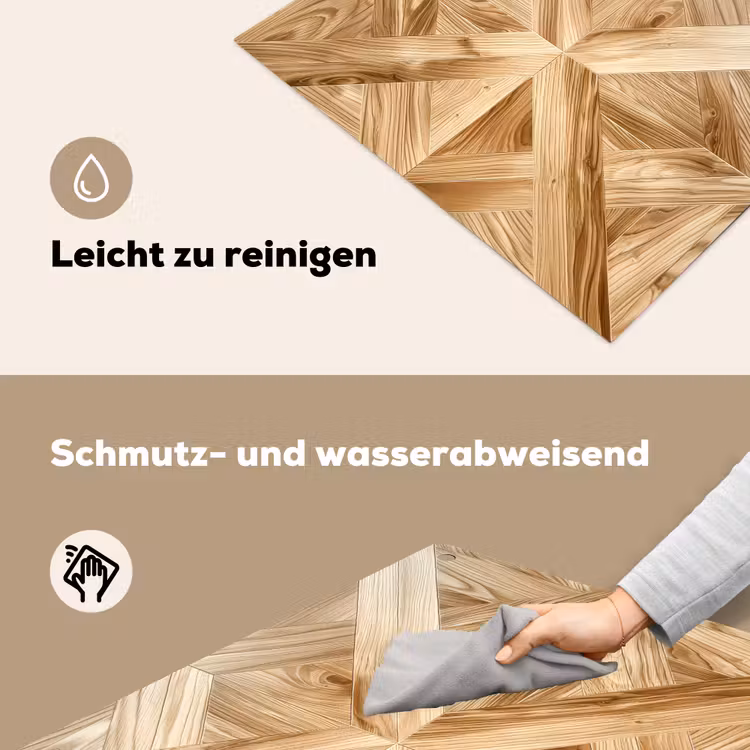 Verschillende Houtnerven in Visgraatpatroon Inductie beschemer met haakjes middel -ky-schoon-de