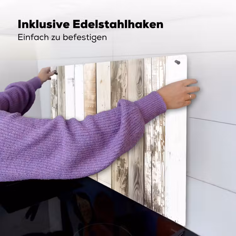 Verweerd Houten Planken Inductie beschemer met haakjes middel -ky-ophangen-de