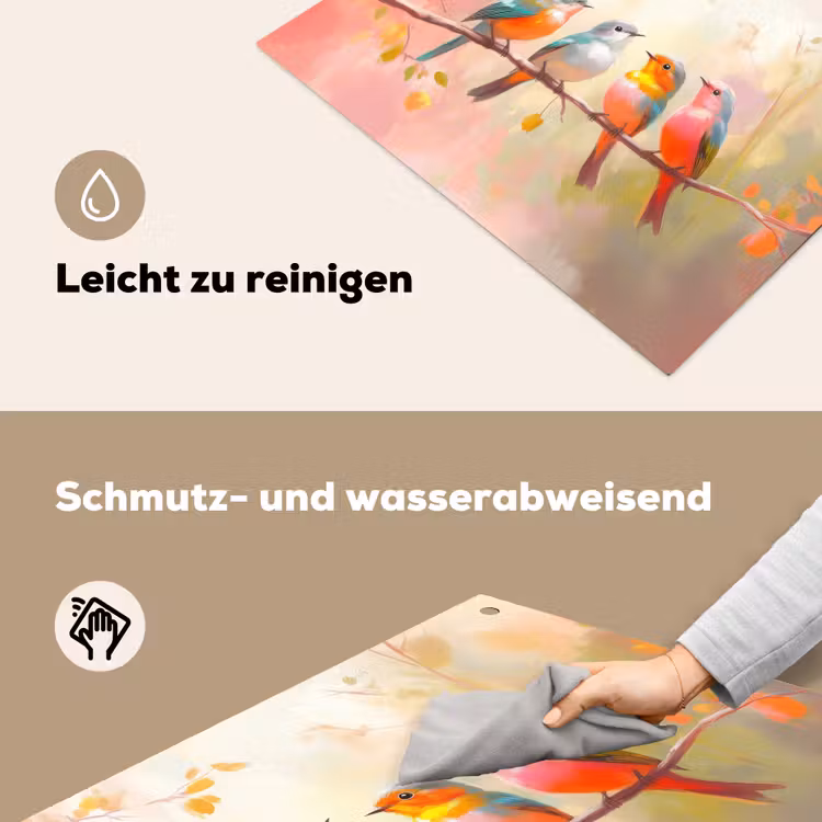 Vogels - Kleurrijk - Tak Inductie beschemer met haakjes klein -ky-schoon-de