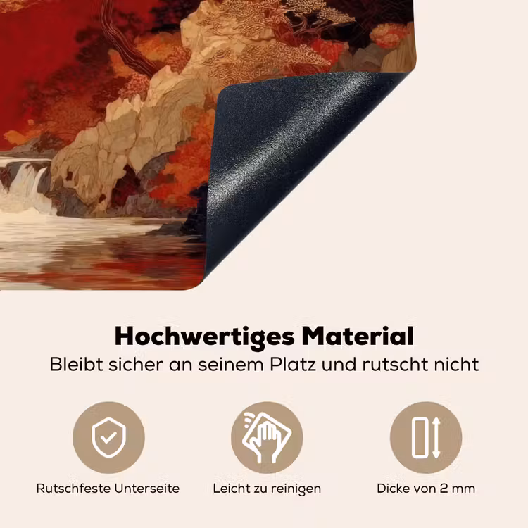 Volle maan - Landschap - Waterval Inductie beschemer met haakjes middel -ky-onderkant-de