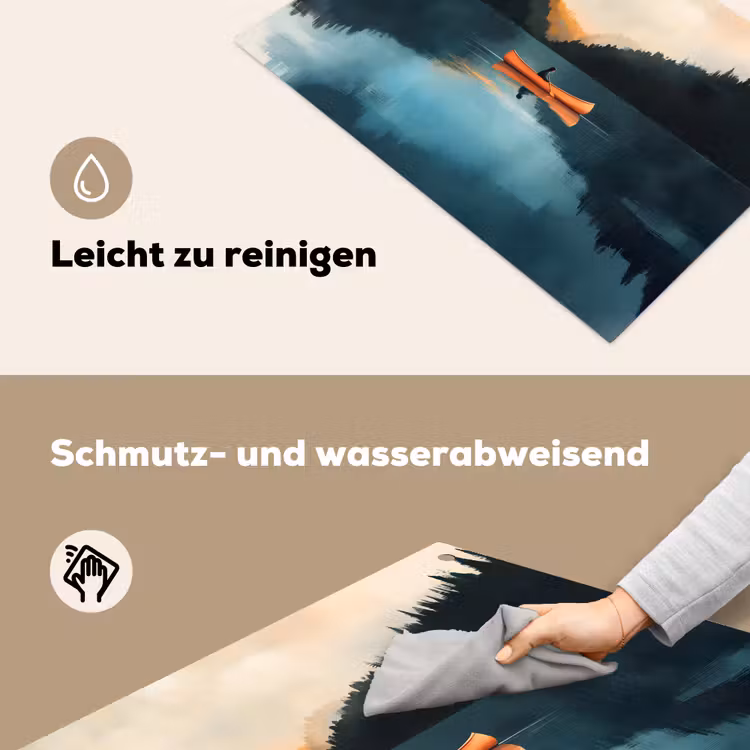 Bossen - Meer - Kano - Oranje Inductie beschemer met haakjes klein -ky-schoon-de