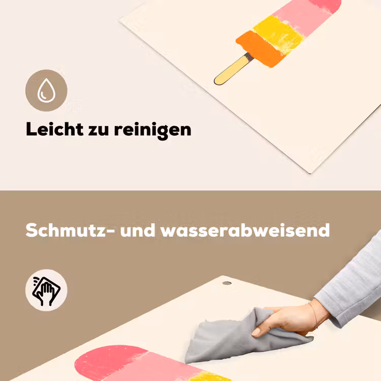 Waterijsje - Retro - Stokje - Roze Inductie beschemer met haakjes klein -ky-schoon-de
