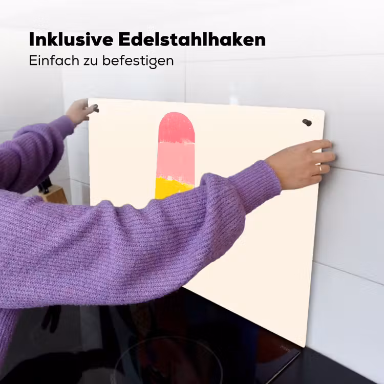 Waterijsje - Retro - Stokje - Roze Inductie beschemer met haakjes klein -ky-ophangen-de
