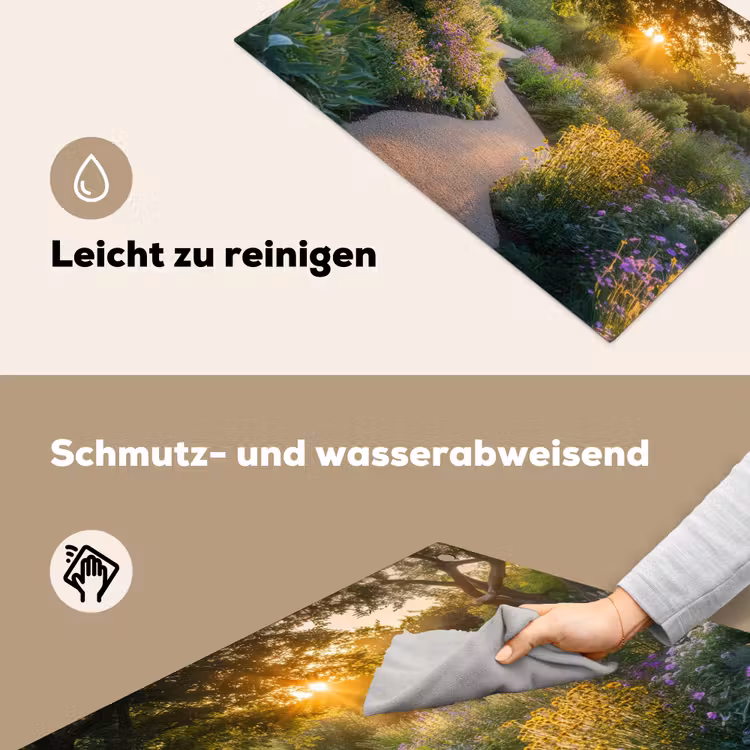 Pad - Bloemen - Park Inductie beschemer met haakjes klein -ky-schoon-de