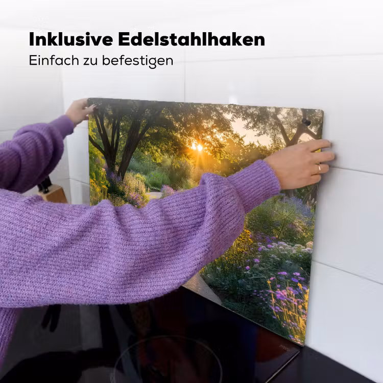 Pad - Bloemen - Park Inductie beschemer met haakjes klein -ky-ophangen-de