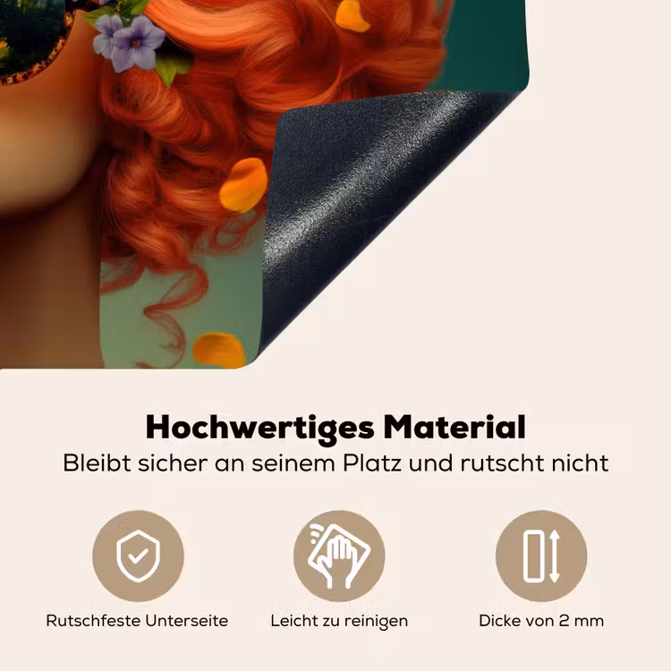 Vrouw - Sinaasappel - Bessen - Oranje Inductie beschemer met haakjes klein -ky-onderkant-de