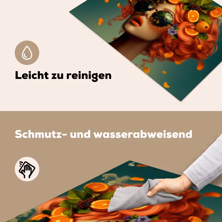 Vrouw - Sinaasappel - Bessen - Oranje Inductie beschemer met haakjes klein -ky-schoon-de