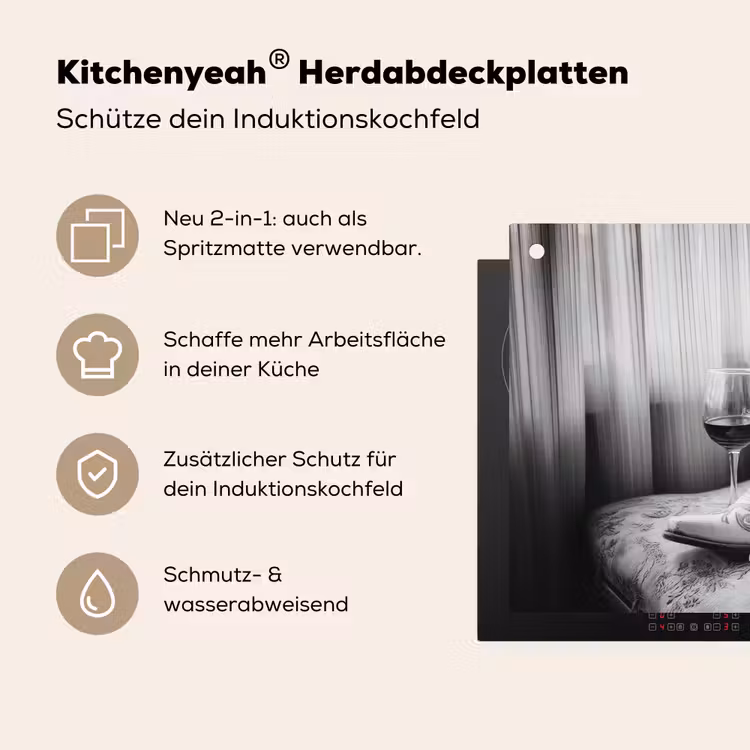 Wijn - Cowboylaarzen - Raamlicht - Wit Inductie beschemer met haakjes klein -ky-usp-de