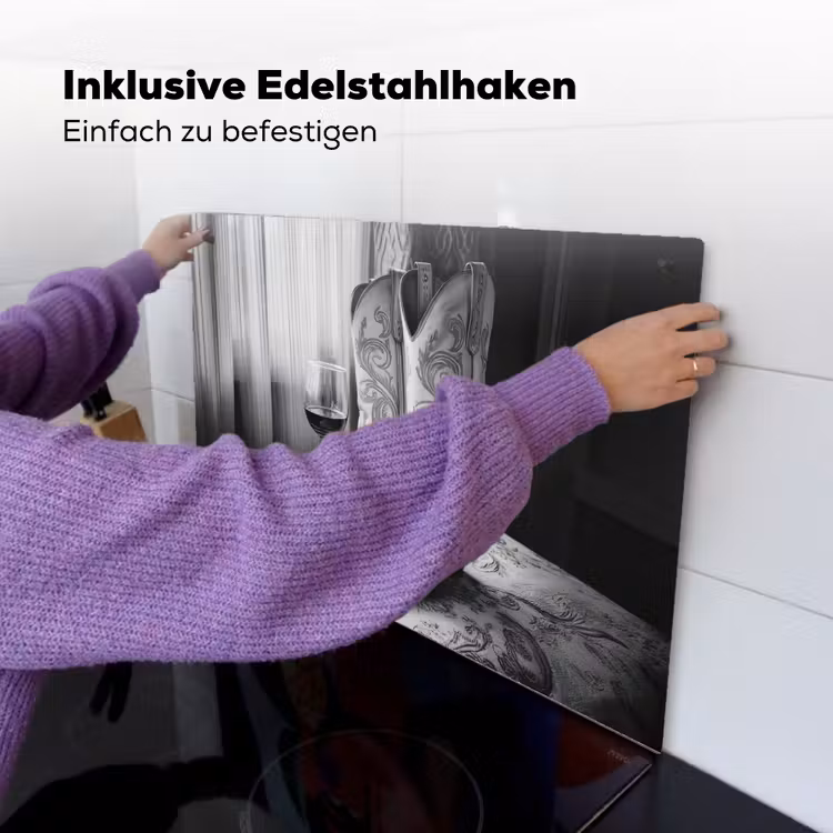 Wijn - Cowboylaarzen - Raamlicht - Wit Inductie beschemer met haakjes klein -ky-ophangen-de