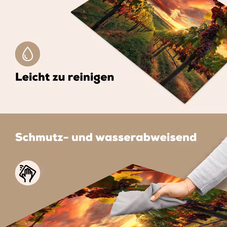 Wijngaard - Druiven - Zonsondergang Inductie beschemer met haakjes klein -ky-schoon-de