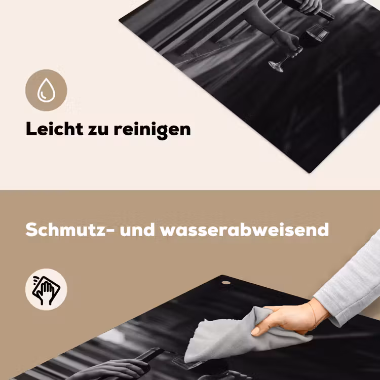 Wijnfles - Glas - Handen - Raam Inductie beschemer met haakjes klein -ky-schoon-de