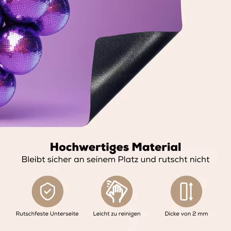 Druif - Disco - Glitter - Paars Inductie beschemer met haakjes klein -ky-onderkant-de