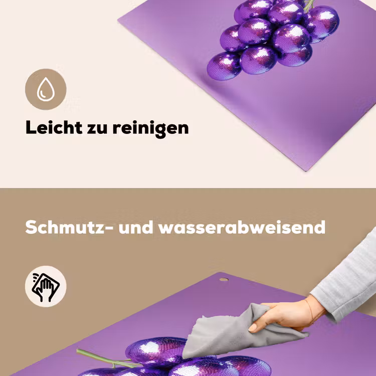 Druif - Disco - Glitter - Paars Inductie beschemer met haakjes klein -ky-schoon-de