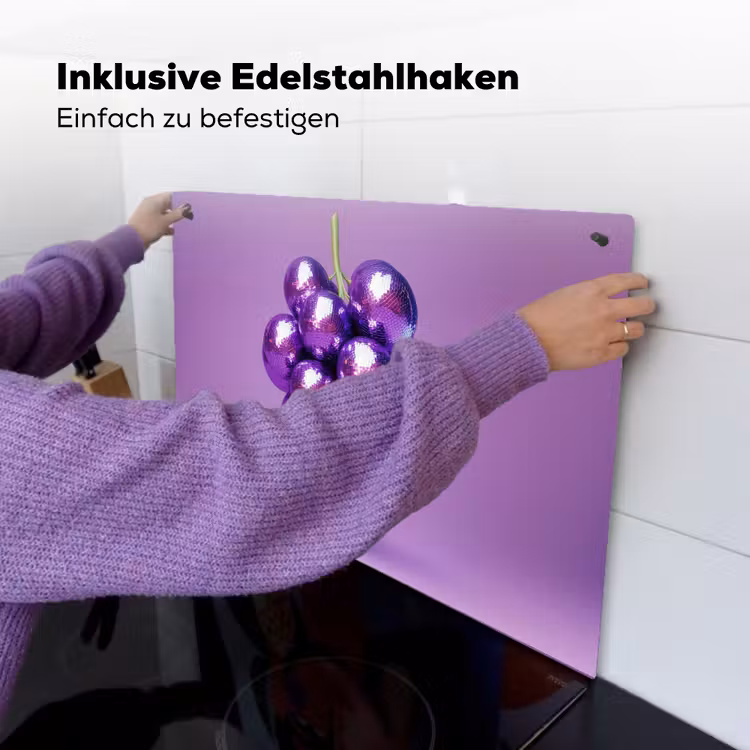 Druif - Disco - Glitter - Paars Inductie beschemer met haakjes klein -ky-ophangen-de