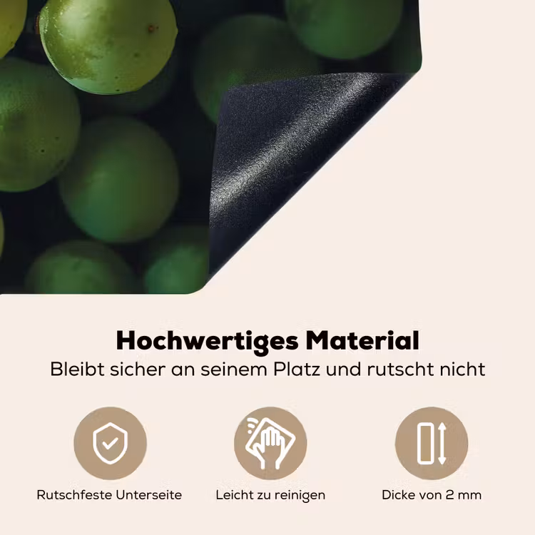 Druiven - Tros - Groen Inductie beschemer met haakjes klein -ky-onderkant-de