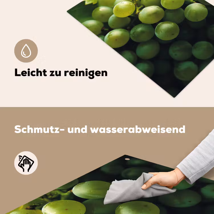 Druiven - Tros - Groen Inductie beschemer met haakjes klein -ky-schoon-de
