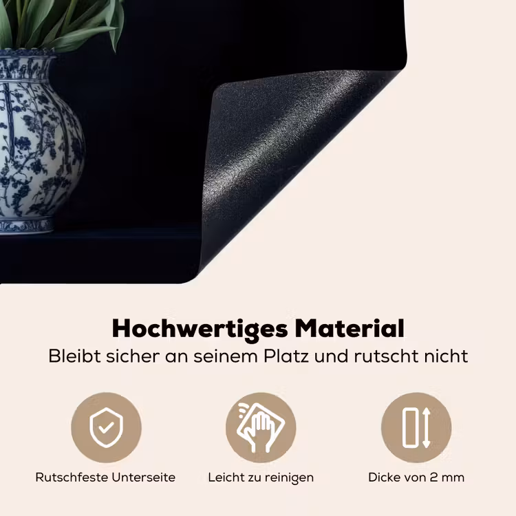 Wit - Bloemen - Tulpen - Vaas Inductie beschemer met haakjes klein -ky-onderkant-de