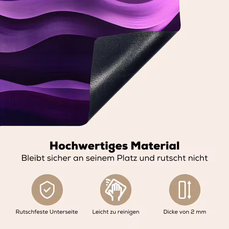 Golven - Abstract - Paars Inductie beschemer met haakjes klein -ky-onderkant-de