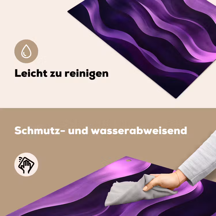 Golven - Abstract - Paars Inductie beschemer met haakjes klein -ky-schoon-de