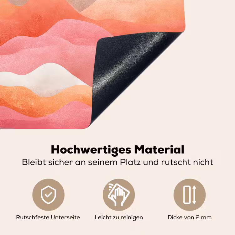Golven - Kleurrijk - Abstract Inductie beschemer met haakjes klein -ky-onderkant-de