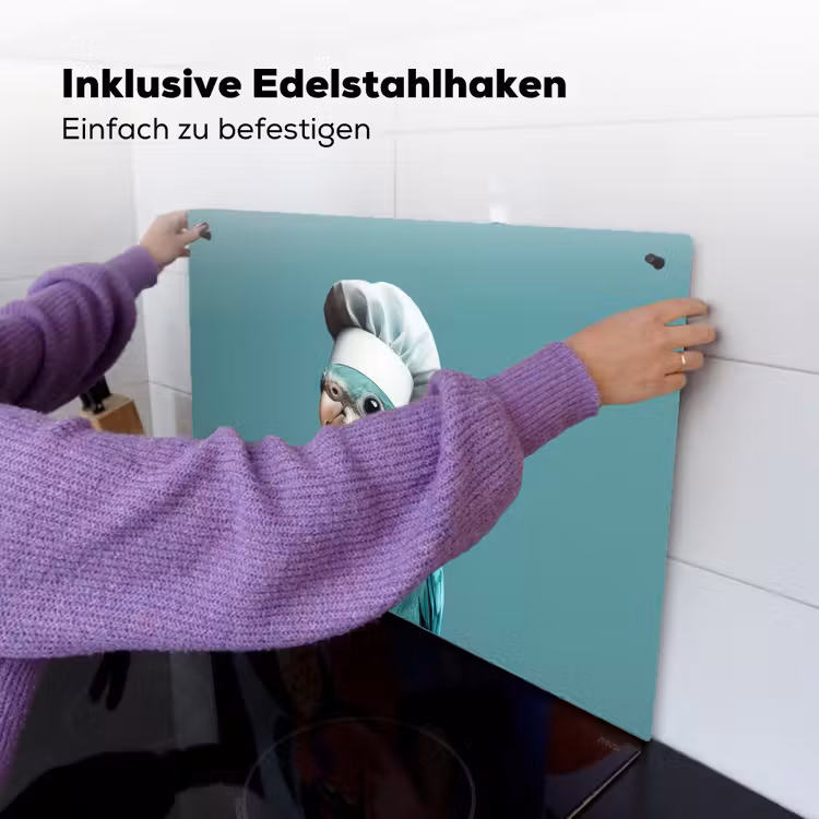 Parkiet - Vogel - Koksmuts - Cute Inductie beschemer met haakjes klein -ky-ophangen-de