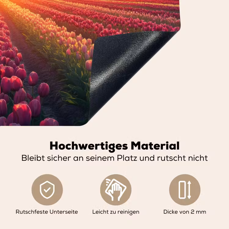 Windmolen - Zonsondergang - Landschap Inductie beschemer met haakjes klein -ky-onderkant-de