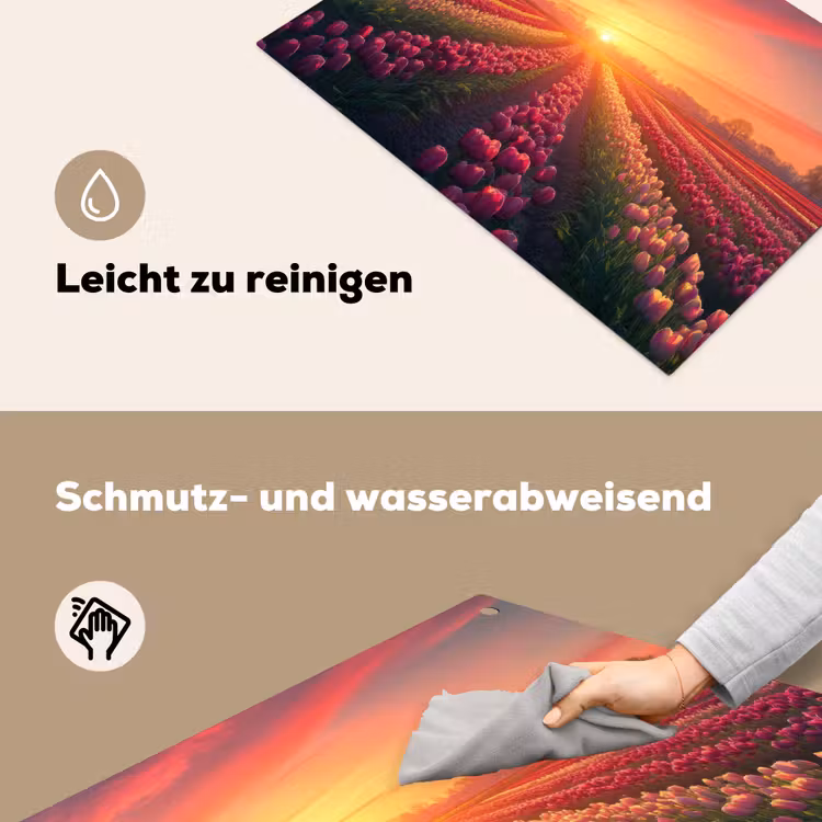 Windmolen - Zonsondergang - Landschap Inductie beschemer met haakjes klein -ky-schoon-de