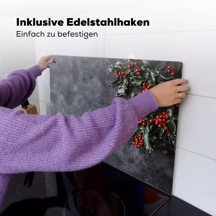 Winter - Hulst - Kerst - Beton Inductie beschemer met haakjes klein -ky-ophangen-de