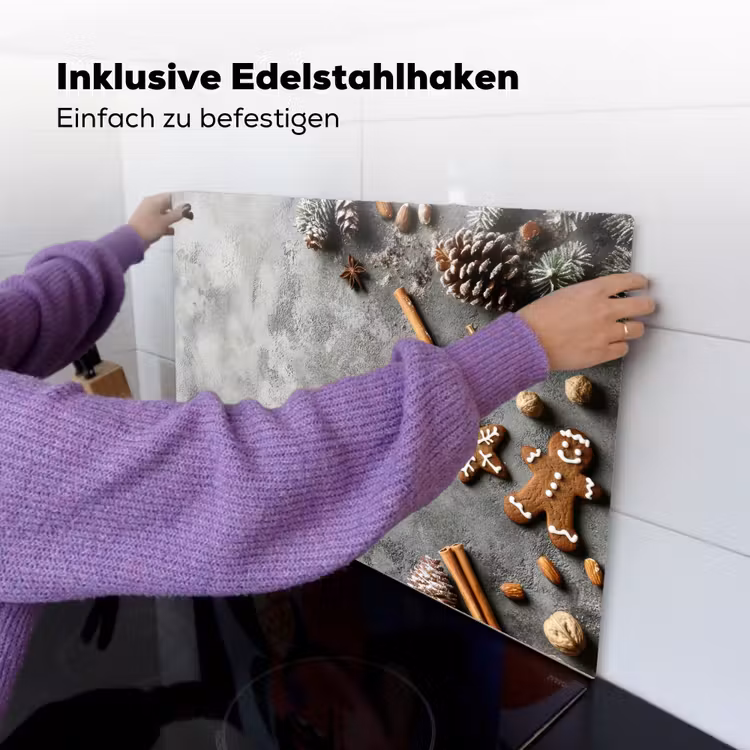 Winter - Kerst - Beton - Dennenappels Inductie beschemer met haakjes klein -ky-ophangen-de