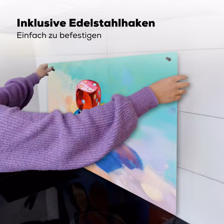 Dobbelstenen - Kleurrijk - Getallen - Stipjes Inductie beschemer met haakjes middel -ky-ophangen-de