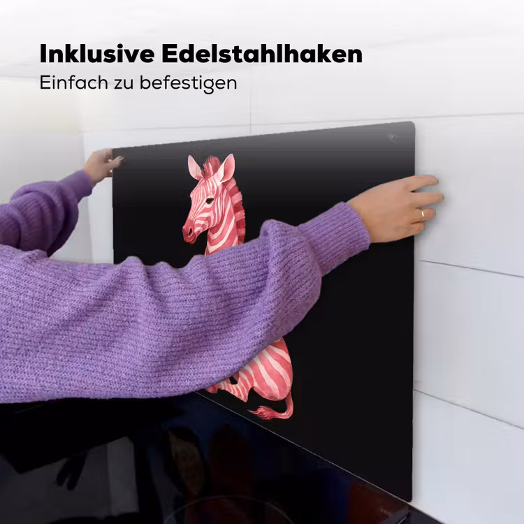 Zebra - Roze - Gestreept Inductie beschemer met haakjes middel -ky-ophangen-de