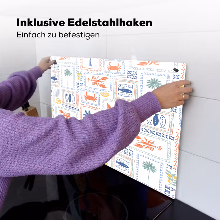 Italiaans - Zee - Sfeer - Krab - Multi Inductie beschemer met haakjes klein 777 -ky-ophangen-de