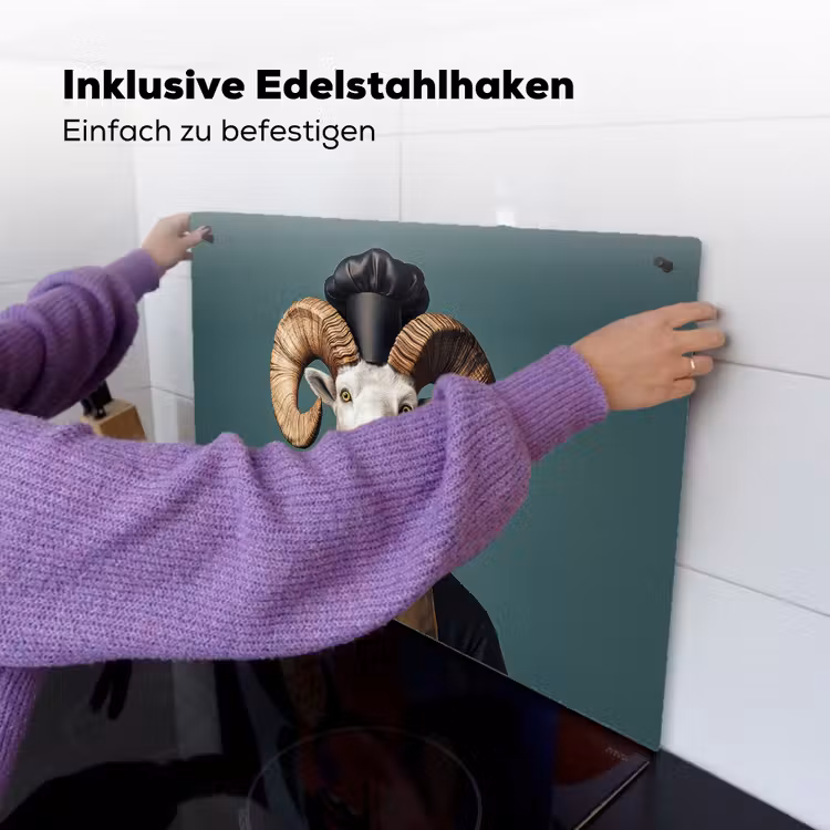 Geit - Hoorns - Kokskleding Inductie beschemer met haakjes klein -ky-ophangen-de