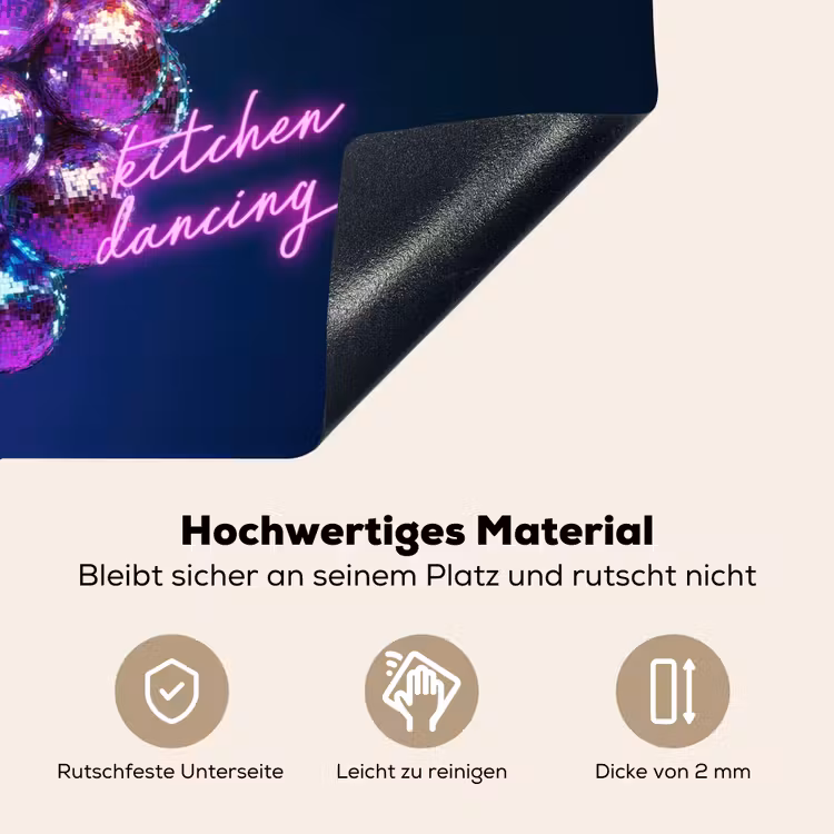 Quote - Neon - Disco - Druiven Inductie beschemer met haakjes klein -ky-onderkant-de