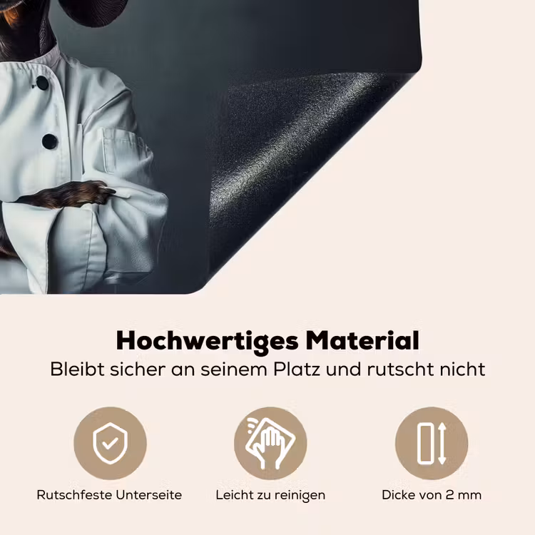 Quote - Neon - Hond - Kokskleding Inductie beschemer met haakjes klein -ky-onderkant-de