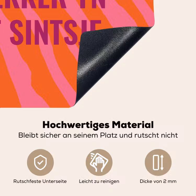 Quote - Zomer - Roze Inductie beschemer met haakjes middel -ky-onderkant-de