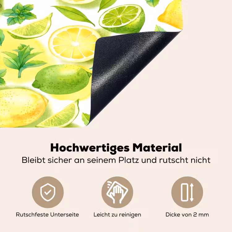 Citroen - Geel - Limoen - Groen Inductie beschemer met haakjes klein 777 -ky-onderkant-de