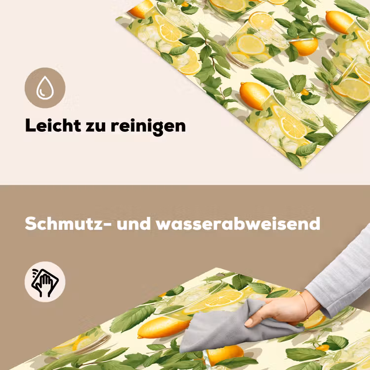 Citroen - Drankje - Glas - Munt Inductie beschemer met haakjes klein 777 -ky-schoon-de