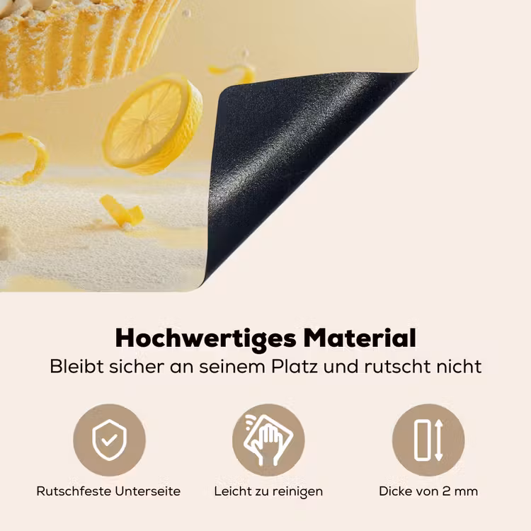 Citroen - Taart - Eten - Geel Inductie beschemer met haakjes klein -ky-onderkant-de